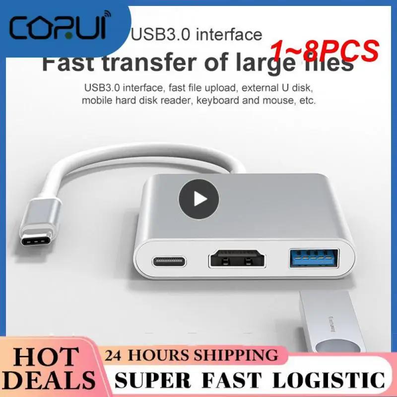 USB C HDMI ȣȯ ø Ʈ , USB 3.0 , 4k   ŷ ̼, 1  8 